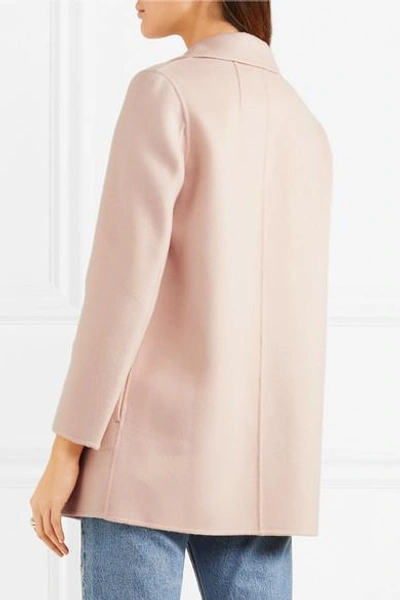 Shop Theory Clairene Wool And Cashmere-blend Coat In Pastel Pink