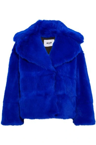 Shop Msgm Faux Fur Jacket