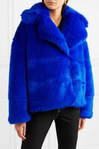 Shop Msgm Faux Fur Jacket