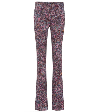 Shop Etro Printed Trousers In Multicoloured