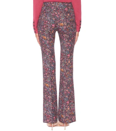 Shop Etro Printed Trousers In Multicoloured