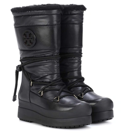 Shop Tory Burch Cliff Platform Boots In Llack