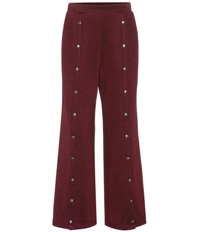 Shop Alexander Wang T Cotton-blend Trackpants In Red