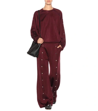 Shop Alexander Wang T Cotton-blend Trackpants In Red