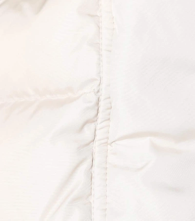 Shop Moncler Aphrotiti Fur-trimmed Down Coat In White
