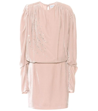 Shop Magda Butrym Bogota Velvet Dress In Pink