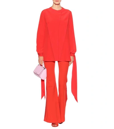 Shop Givenchy Silk Top In Red