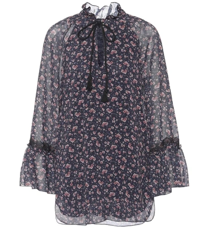 Shop See By Chloé Floral-printed Top In Blue