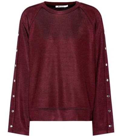 Shop Alexander Wang T Cotton-blend Sweater In Red