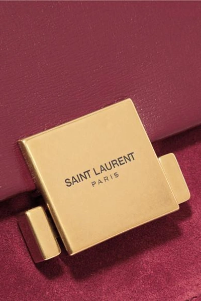 Shop Saint Laurent Bellechasse Leather And Suede Shoulder Bag