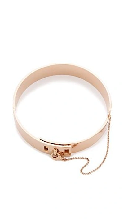 Shop Eddie Borgo Safety Chain Choker Necklace In Rose Gold