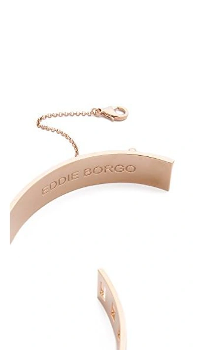 Shop Eddie Borgo Safety Chain Choker Necklace In Rose Gold
