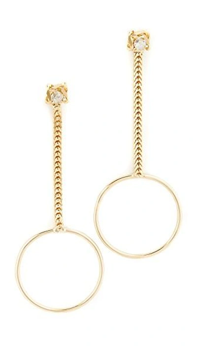 Shop Dannijo Yandel Earrings In Gold