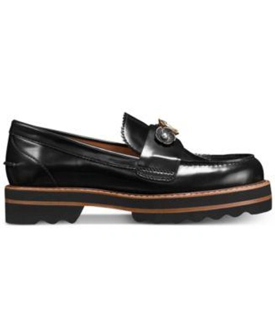 Shop Coach Lenox Loafers In Black