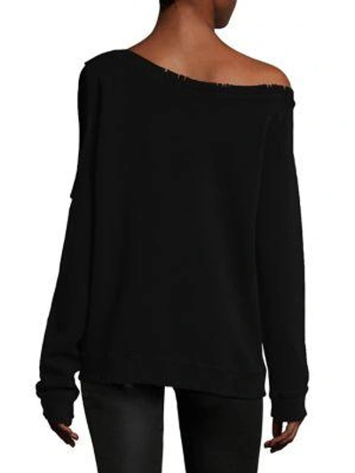 Shop Rta Willow Cutout Sweatshirt In Noir