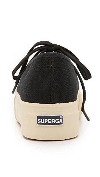 Shop Superga 2790 Acotw Platform Sneakers In Black