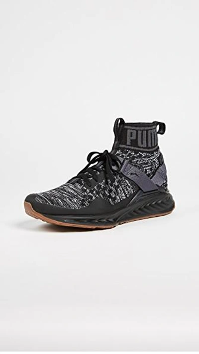 Puma Ignite Evoknit Hypernature Sneakers In Black | ModeSens