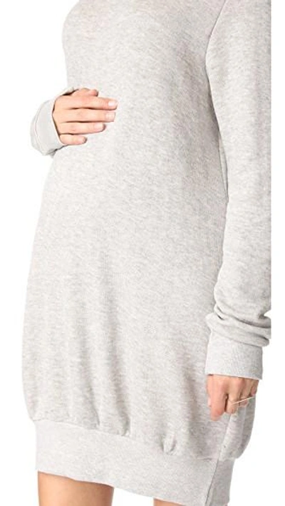 Shop Hatch The Sweatshirt Dress In Charcoal Heather