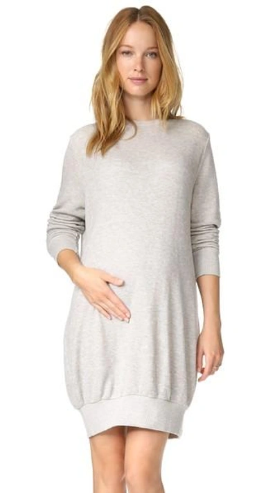 Shop Hatch The Sweatshirt Dress In Charcoal Heather