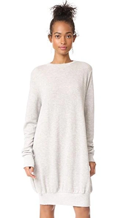 Shop Hatch The Sweatshirt Dress In Charcoal Heather