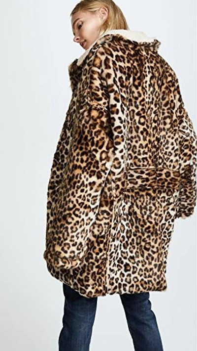 Shop R13 Leopard Hunting Faux Fur Coat