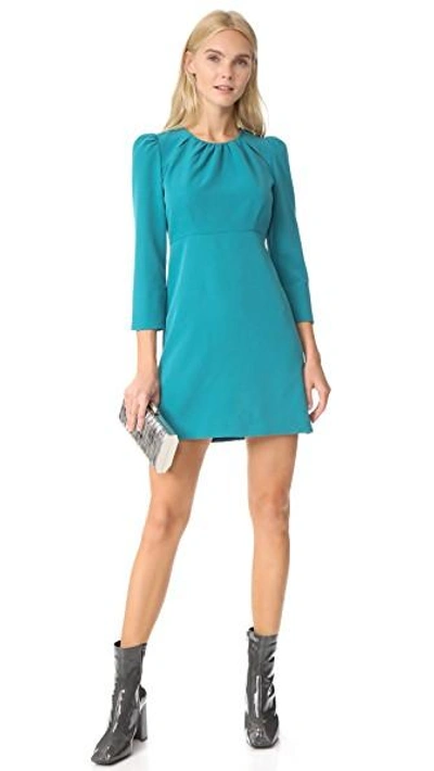 Shop Milly Cady Emma Dress In Teal