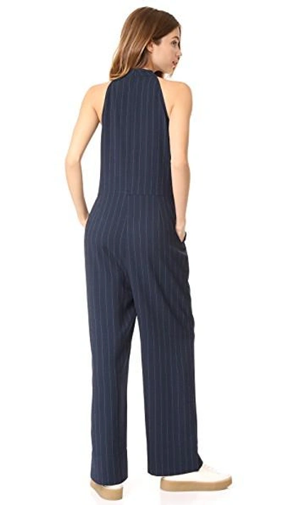 Shop Ganni Clark Jumpsuit In Total Eclipse