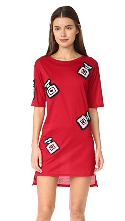 Shop Michaela Buerger Oversize T-shirt Dress In Red