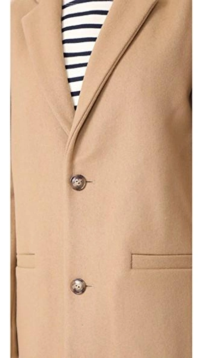 Shop Apc Carver Coat In Beige