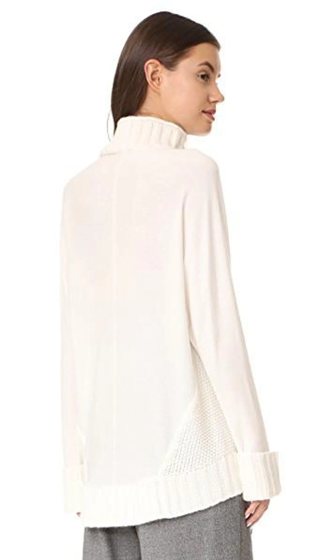 Theory easy mock neck cable pull over sweater hotsell
