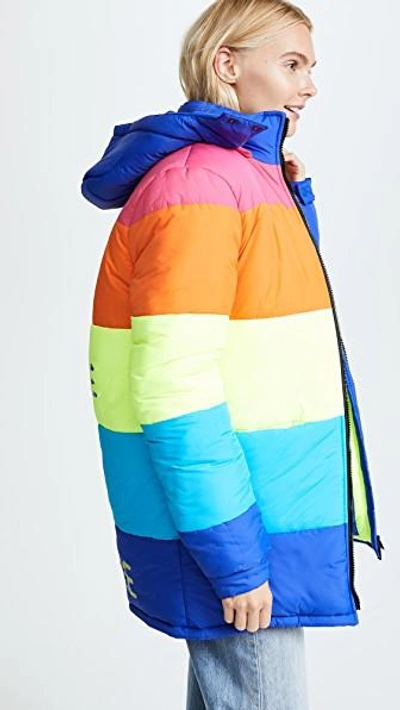 Shop Mira Mikati Nowhere Rainbow Puffer Jacket In Multi