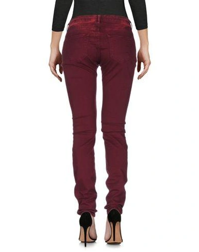 Shop Maison Scotch Denim Pants In Deep Purple