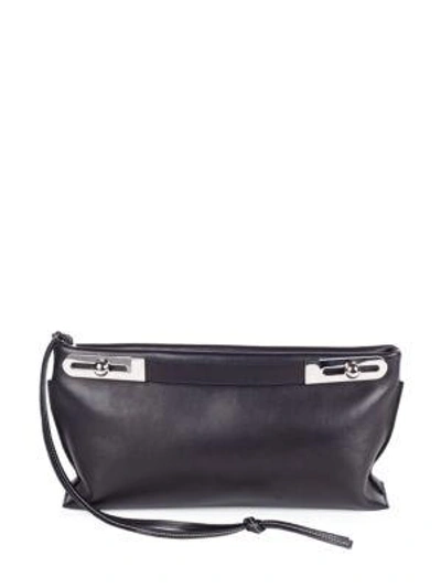 Shop Loewe Medium Missy Leather Clutch In Black