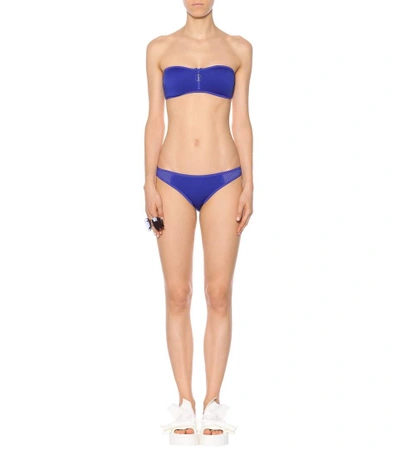 Shop Stella Mccartney Strapless Bikini In Blue