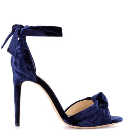 Shop Alexandre Birman Jessica Velvet Sandals In Blue