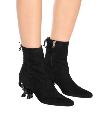 Shop Dorateymur Suede Ankle Boots In Black