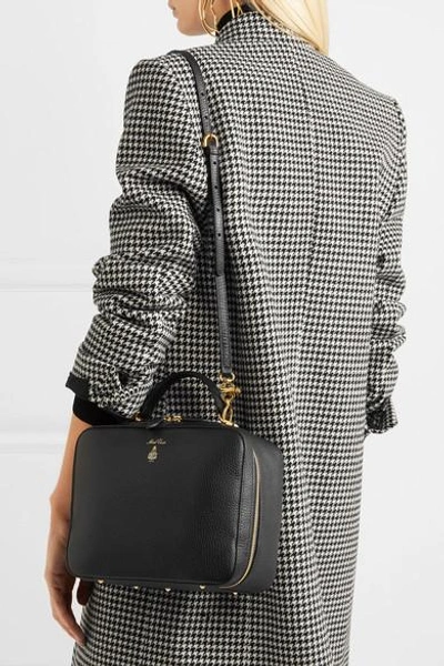 Shop Mark Cross Laura Textured-leather Shoulder Bag In Black