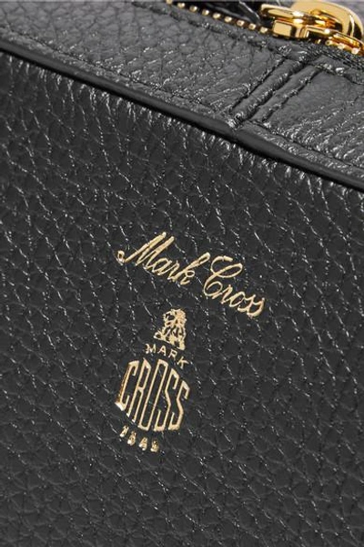 Shop Mark Cross Laura Textured-leather Shoulder Bag In Black