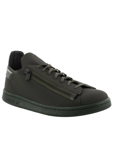 Shop Y-3 Stan Zip Sneakers In Dark Green