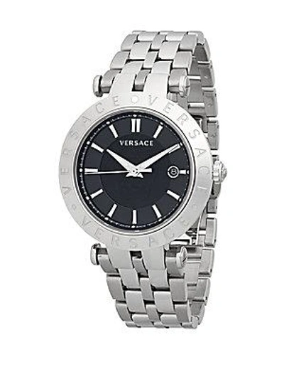 Shop Versace Stainless Steel Link Bracelet Quartz Watch