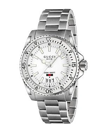 Shop Gucci Dive Stainless Steel Bracelet Watch