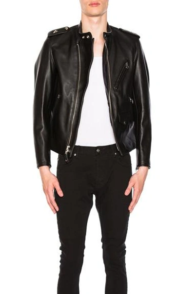Schott Cafecto Steerhide Hybrid Cafe Racer In Black