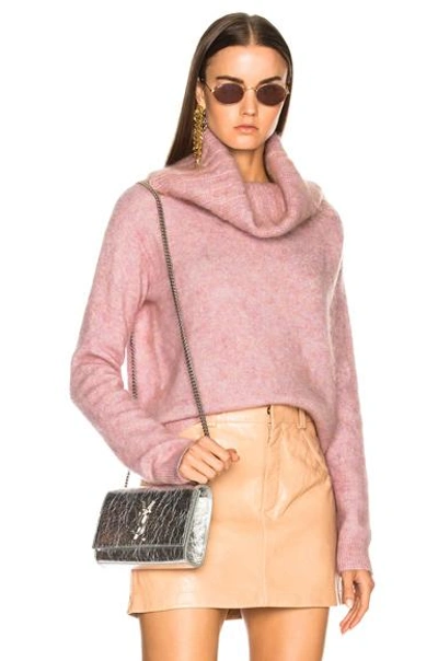 Shop Acne Studios Raze Mohair Sweater In Dusty Pink