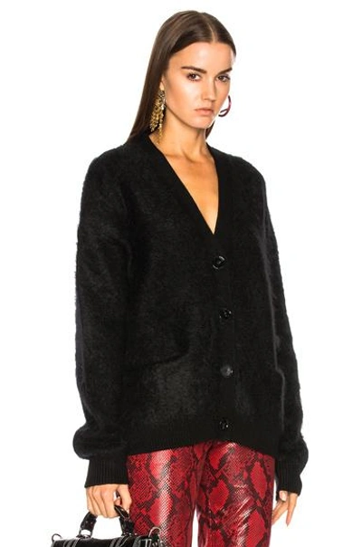 Shop Acne Studios Rives Mohair Cardigan In Black