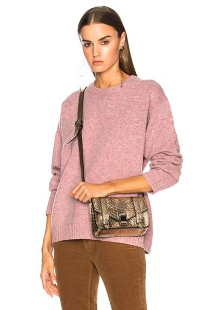 Shop Acne Studios Samara Sweater In Stripes,pink,gray