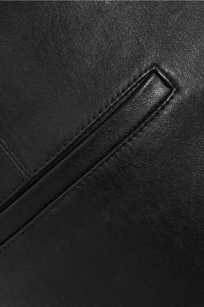 Shop Helmut Lang Stretch-leather Leggings In Black
