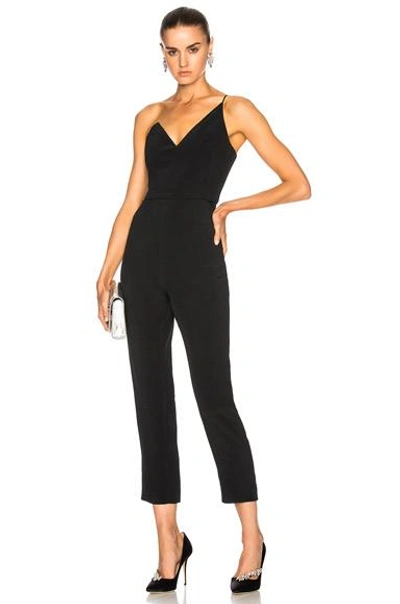 Shop Cushnie Et Ochs One Shoulder Cropped Sleeveless Jumpsuit In Black