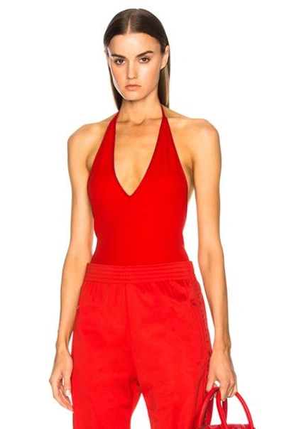 Shop Givenchy Bodysuit In Bright Red