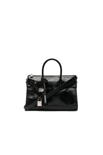 Shop Saint Laurent Baby Zipped Supple Sac De Jour Duffel Bag In Black