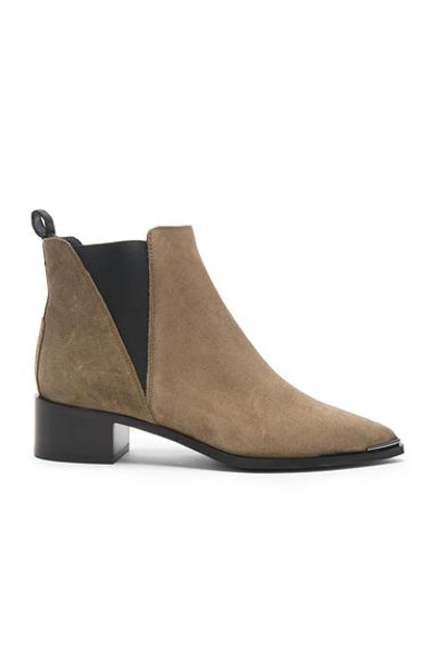 Shop Acne Studios Suede Jensen Booties In Brown